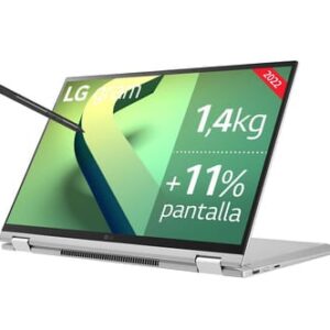 LG Gram 16T90Q-G.AA79B ordenador portatil i7-12800HE Híbrido (2-en-1) 40,6 cm (16″) Pantalla táctil WQXGA Intel® Core™ i7 16 GB LPDDR5-SDRAM 1000 GB SSD Wi-Fi 6 (802.11ax) Windows 11 Home Gris