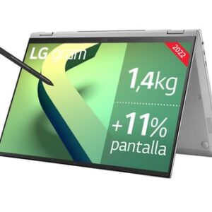 LG Gram 16T90Q-G.AA79B ordenador portatil i7-12800HE Híbrido (2-en-1) 40,6 cm (16″) Pantalla táctil WQXGA Intel® Core™ i7 16 GB LPDDR5-SDRAM 1000 GB SSD Wi-Fi 6 (802.11ax) Windows 11 Home Gris