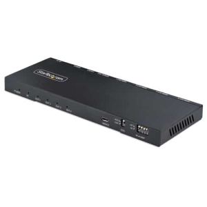 StarTech.com Splitter Divisor HDMI de 4 Puertos, Vídeo HDMI 2.0 de 4K a 60Hz, Multiplicador HDMI 4K con Escalador incorporado, HDMI de 1 Entrada y 4 Salidas, Audio 3,5 mm