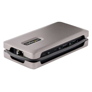 StarTech.com Adaptador Multipuertos USB-C - HDMI 2.0b 4K 60Hz - HDR - Hub USB 3.2 Gen 2 10Gbps (2xUSB-C, 1xUSB-A) - PD de 100W con Pass-Through - Con Cable de 30cm - Docking Station para Portátil StarTech.com Adaptador Multipuertos USB-C – HDMI 2.0b 4K 60Hz – HDR – Hub USB 3.2 Gen 2 10Gbps (2xUSB-C, 1xUSB-A) – PD de 100W con Pass-Through – Con Cable de 30cm – Docking Station para Portátil