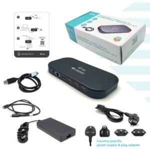 i-tec Thunderbolt 3/USB-C Dual 4K Docking Station + USB-C to DisplayPort Cable (1,5 m) + Power Delivery 60W i-tec Thunderbolt 3/USB-C Dual 4K Docking Station + USB-C to DisplayPort Cable (1,5 m) + Power Delivery 60W