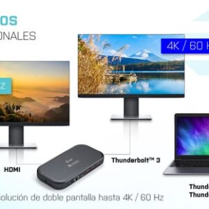i-tec Thunderbolt 3/USB-C Dual 4K Docking Station + USB-C to DisplayPort Cable (1,5 m) + Power Delivery 60W i-tec Thunderbolt 3/USB-C Dual 4K Docking Station + USB-C to DisplayPort Cable (1,5 m) + Power Delivery 60W