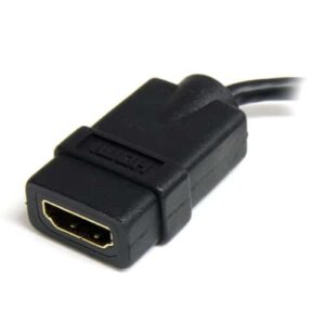 StarTech.com Adaptador Micro HDMI a HDMI – Vídeo 4K 30Hz -Cable Adaptador Dongle Micro HDMI Tipo D de Alta Velocidad a HDMI 1.4 – para Monitores o TV HDMI Ultra HDs – Macho a Hembra
