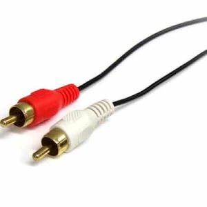StarTech.com Cable Adaptador de Mini-Jack a RCA 91cm – Jack 3,5mm Macho – 2xRCA Macho – Negro