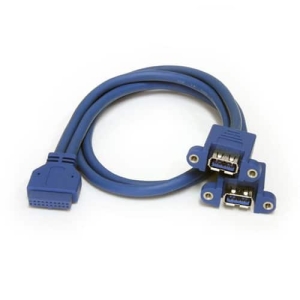StarTech.com Cable Extensor 50cm 2 Puertos USB 3.0 para Montaje en Panel conexión a Placa Base – Hembra USB A