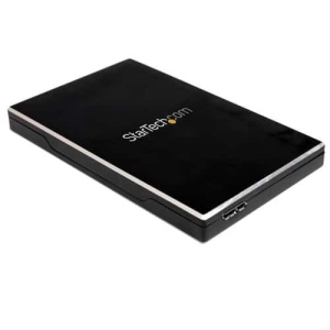 StarTech.com Caja de Disco Duro HDD 2,5″ SATA externo USB 3.0 Super Speed – Negro Aluminio