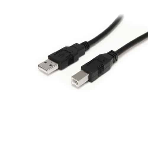 StarTech.com Cable USB Activo de 10m para Impresora – 1x USB A Macho – 1x USB B Macho – Adaptador Negro