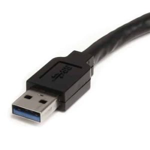 StarTech.com Cable Extensor Alargador USB 3.0 SuperSpeed Activo de 3m – USB A Macho a Hembra – Negro