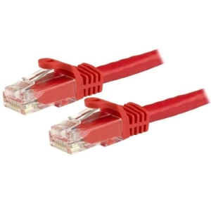 StarTech.com Cable de Red Gigabit Ethernet 15m UTP Patch Cat6 Cat 6 RJ45 Snagless Sin Enganches – Rojo