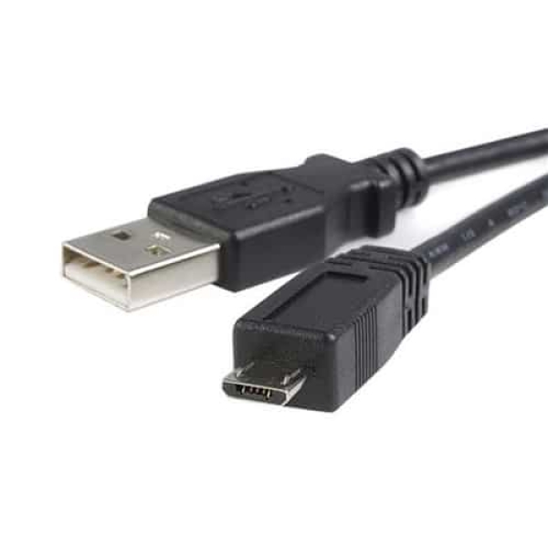 StarTech.com Cable de 50cm Micro USB B a USB A Cargador para Teléfono Móvil Datos USB 2.0 – Macho a Macho – Negro