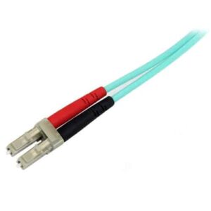 StarTech.com Cable de Fibra Óptica Patch de 10Gb Multimodo 50/125 Dúplex LSZH LC a LC de 10m – Aqua