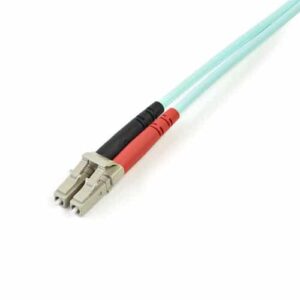 StarTech.com Cable de Fibra Óptica LC a LC de 2m Dúplex Multimodo 50/125 LSZH de 10Gb – Aqua