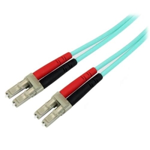 StarTech.com Cable de Fibra Óptica Patch de 10Gb Multimodo 50/125 Dúplex LSZH LC a LC de 5m – Aqua