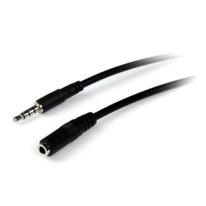 StarTech.com Cable de 1m de Extensión Alargador de Auriculares Headset Mini-Jack 3,5mm 4 pines Macho a Hembra
