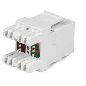 StarTech.com Jack Conector de Pared Módulo Keystone RJ45 Hembra Cat6 de Red 180º - Blanco - Tipo 110 StarTech.com Jack Conector de Pared Módulo Keystone RJ45 Hembra Cat6 de Red 180º – Blanco – Tipo 110