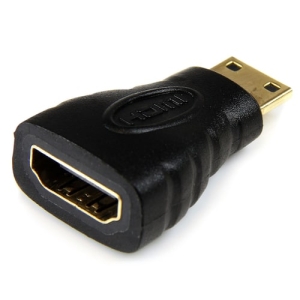 StarTech.com Adaptador Mini HDMI a HDMI -HDMI Ultra HD 4K 30Hz de Alta Velocidad – HDMI 1.4 – Conectores Chapados en Oro – Adaptador HDMI UHD 4K – Negro