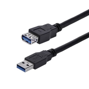 StarTech.com Cable 1m Extensión Alargador USB 3.0 SuperSpeed – Macho a Hembra USB A – Extensor – Negro
