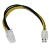 StarTech.com Cable 20cm Extensión Alargador Alimentación Corriente Placa Base ATX12V 4 Pines P4 - Macho a Hembra StarTech.com Cable 20cm Extensión Alargador Alimentación Corriente Placa Base ATX12V 4 Pines P4 – Macho a Hembra