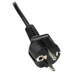 StarTech.com Cable de 2m de Alimentación para Portátiles, Enchufe UE a C5, 2,5A 250V, 18AWG, Cable de Repuesto para Cargador, Cable Hoja de Trébol Mickey Mouse, Cable para Europa, UL