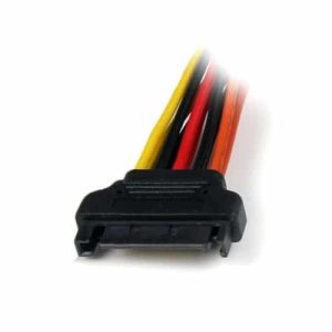 StarTech.com Cable 0,15m Adaptador Bifurcador Divisor Splitter Alimentación SATA Latching Cierre Pestillo – 2x Hembra