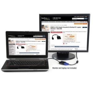 StarTech.com Adaptador Conversor de Vídeo HDMI a VGA HD15 - Cable Convertidor - 1920x1200 - 1080p StarTech.com Adaptador Conversor de Vídeo HDMI a VGA HD15 – Cable Convertidor – 1920×1200 – 1080p