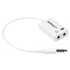 StarTech.com Adaptador de Auriculares con Micrófono Mini-Jack 3,5mm 4 pines a Conectores de Auriculares y de Micrófono - M a 2xH Blanco StarTech.com Adaptador de Auriculares con Micrófono Mini-Jack 3,5mm 4 pines a Conectores de Auriculares y de Micrófono – M a 2xH Blanco