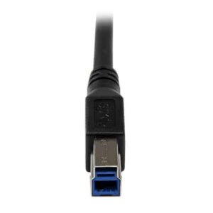 StarTech.com Cable 1m USB 3.0 Super Speed USB B Macho a USB A Macho Acodado en Ángulo a la Derecha - Negro StarTech.com Cable 1m USB 3.0 Super Speed USB B Macho a USB A Macho Acodado en Ángulo a la Derecha – Negro