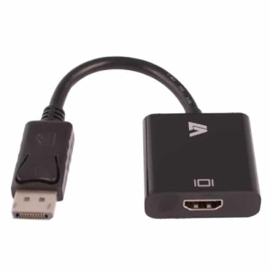 V7 Adattatore video nero da DisplayPort maschio a HDMI femmina