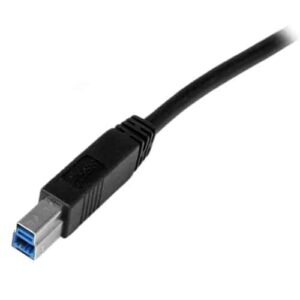 StarTech.com Cable Certificado 1m USB 3.0 Super Speed USB B Macho a USB A Macho Adaptador para Impresora - Negro StarTech.com Cable Certificado 1m USB 3.0 Super Speed USB B Macho a USB A Macho Adaptador para Impresora – Negro