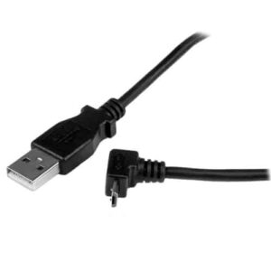 StarTech.com Cable Adaptador 2m USB A Macho a Micro USB B Macho Acodado en Ángulo hacia Arriba para Teléfono Móvil