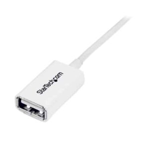 StarTech.com Cable de 1m de Extensión Alargador USB 2.0 – Macho a Hembra USB A – Extensor – Blanco