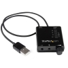 StarTech.com Tarjeta de Sonido Estéreo USB Externa Adaptador Conversor con Salida SPDIF - Negro