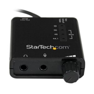 StarTech.com Tarjeta de Sonido Estéreo USB Externa Adaptador Conversor con Salida SPDIF – Negro