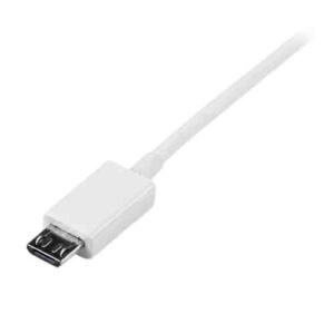 StarTech.com Cable Adaptador 2m USB A Macho a Micro USB B Macho para Teléfono Móvil Smartphone – Blanco