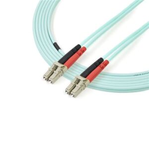 StarTech.com Cable de Red de 2m Multimodo Dúplex Fibra Óptica LC-LC 50/125 Libre de Halógenos- LSZH - Aguamarina StarTech.com Cable de Red de 2m Multimodo Dúplex Fibra Óptica LC-LC 50/125 Libre de Halógenos- LSZH – Aguamarina