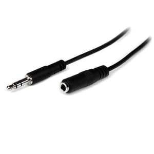 StarTech.com Cable de 2m de Extensión Alargador de Auriculares Mini-Jack 3,5mm Estéreo Macho a Hembra – Delgado
