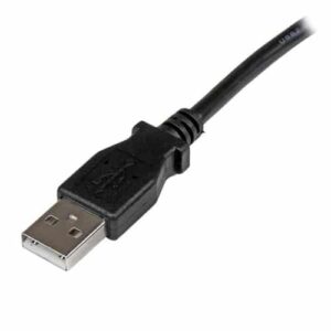 StarTech.com Cable Adaptador USB 2m para Impresora Acodado – 1x USB A Macho – 1x USB B Macho en Ángulo Izquierdo