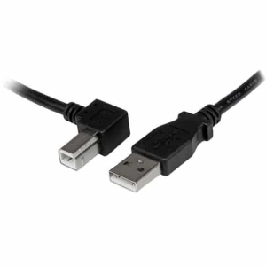 StarTech.com Cable Adaptador USB 3m para Impresora Acodado – 1x USB A Macho – 1x USB B Macho en Ángulo Izquierdo