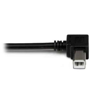 StarTech.com Cable Adaptador USB 1m para Impresora Acodado – 1x USB A Macho – 1x USB B Macho en Ángulo Izquierdo