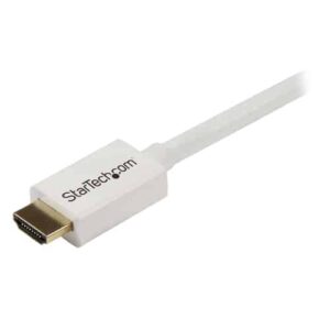 StarTech.com Cable de 3m HDMI con Ethernet CL3 - Cable HDMI Ultra HD para Instalaciones en Muro - Cable HDMI de Alta Velocidad UHD 4K 30Hz 10,2 Gbps - Cable de Vídeo HDMI 1.4 30AWG, Blanco 2 Gbps - Cable de Vídeo HDMI 1.4 30AWG