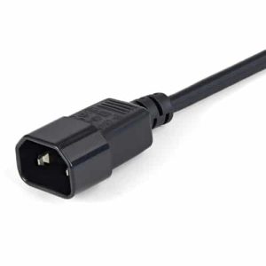 StarTech.com Cable de 1m de Extensión de Alimentación, C14 a C13, 10A 125V, 18AWG, Alargador de Cable de Corriente de Ordenador, IEC-320-C14 a IEC-320-C13, para Fuente de Alimentación, UL