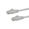 StarTech.com Cable de 2m Blanco de Red Gigabit Cat6 Ethernet RJ45 sin Enganche – Snagless