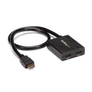 StarTech.com Multiplicador de Vídeo HDMI de 2 Puertos – Splitter HDMI 4k 30Hz de 2×1 Alimentado por USB