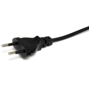 StarTech.com Cable de 1m de Alimentación para Portátiles, Enchufe UE a C7, 2,5A 250V, 18AWG, Cable de Repuesto para Cargador de Portátiles, Cable para Impresoras, Cable para Europa, UL Enchufe UE a C7