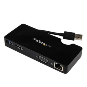 StarTech.com Replicador de Puertos USB 3.0 de Viajes con HDMI o VGA - Docking Station para Portátil