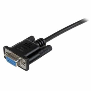 StarTech.com Cable de 1m Nulo de Módem Serie RS232 DB9 – Hembra a Hembra – Color Negro