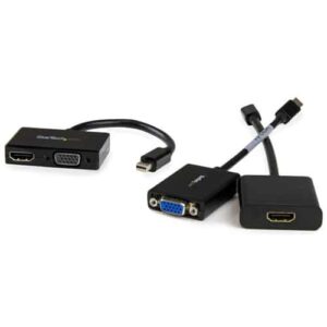 StarTech.com Adaptador Mini DP de Audio/Vídeo para Viajes – Conversor Mini DisplayPort a HDMI o VGA – 1920×1200 1080p