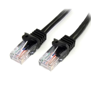 StarTech.com Cable de 1m Negro de Red Fast Ethernet Cat5e RJ45 sin Enganche – Cable Patch Snagless