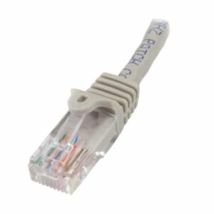 StarTech.com Cable de 3m Gris de Red Fast Ethernet Cat5e RJ45 sin Enganche – Cable Patch Snagless