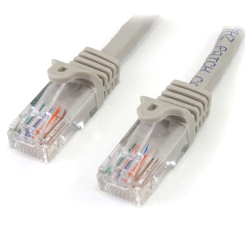 StarTech.com Cable de 3m Gris de Red Fast Ethernet Cat5e RJ45 sin Enganche - Cable Patch Snagless StarTech.com Cable de 3m Gris de Red Fast Ethernet Cat5e RJ45 sin Enganche – Cable Patch Snagless